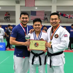 apoiar atleta de Taekwondo