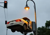 carro bate em poste em Coronel Fabriciano