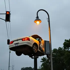 carro bate em poste em Coronel Fabriciano