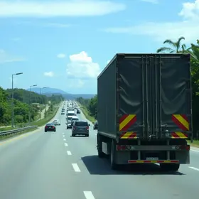 carreta atravessada na BR-381