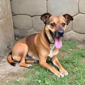 cachorra resgatada em situação de vulnerabilidade